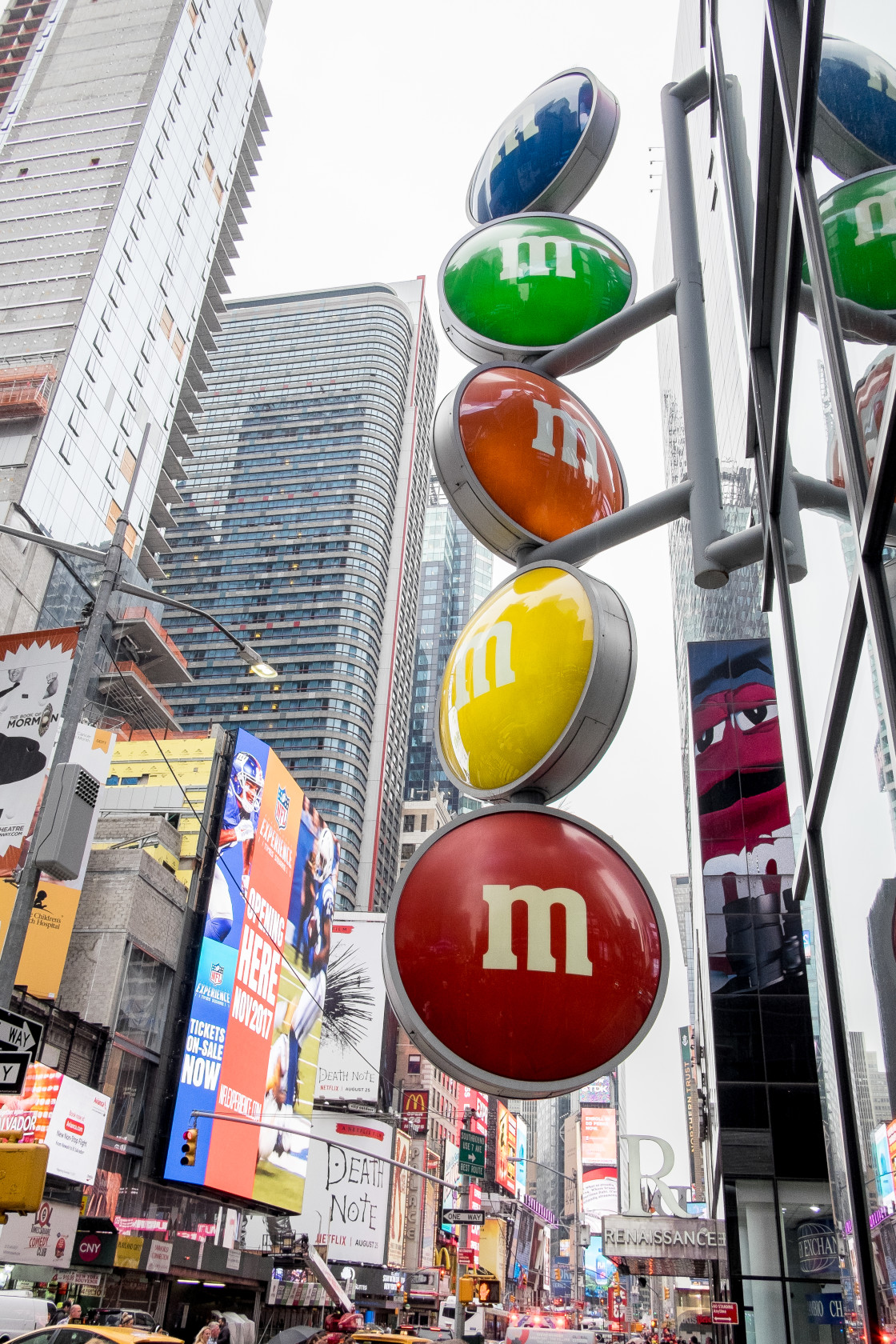 "M and M store sign, Times Square, New York." stock image