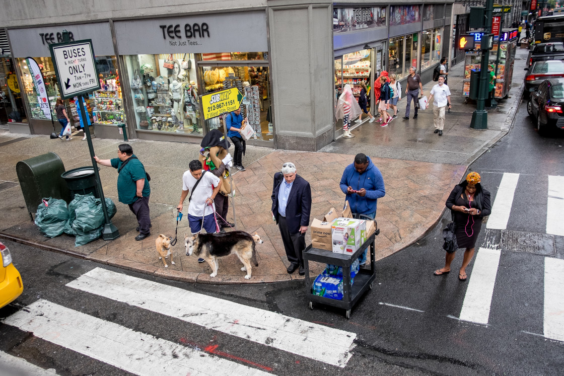 "Street Scene, Manhattan, New York." stock image