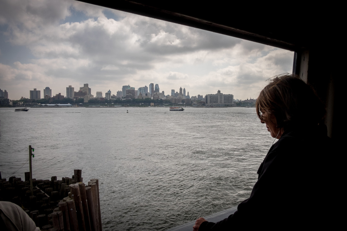 "The View from The Staten Island Ferry, New York" stock image