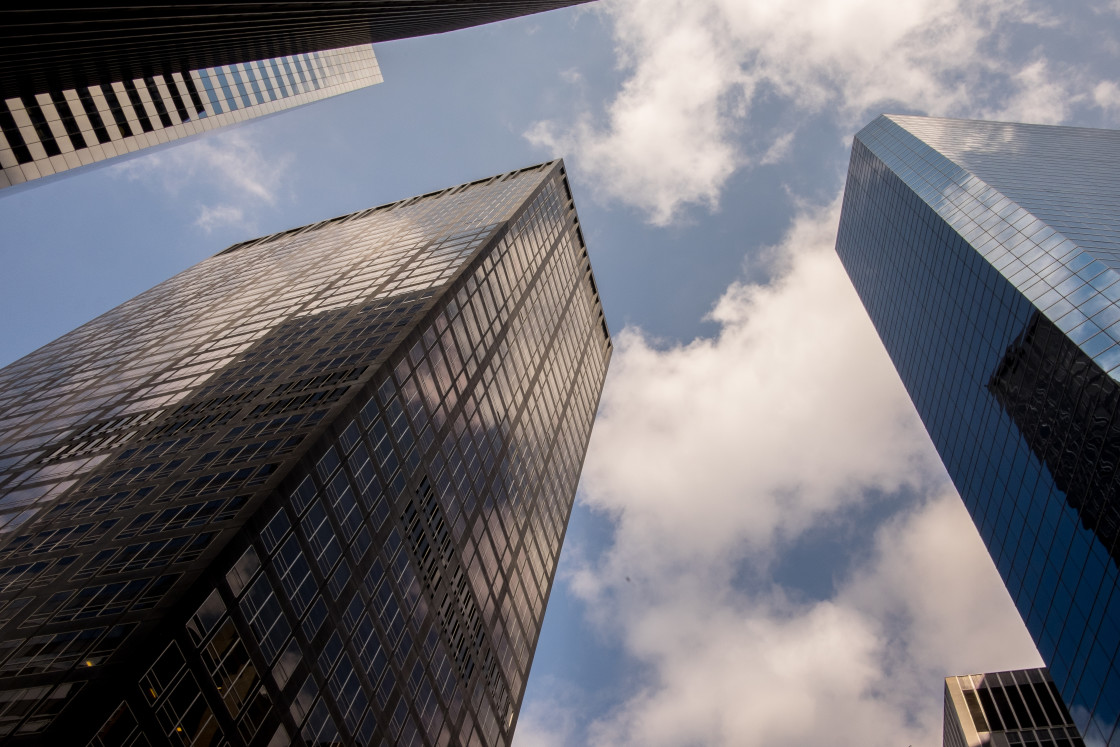 "Manhattan skyscrapers." stock image