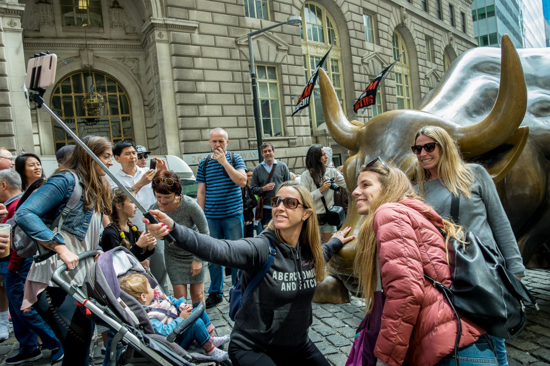 "Charging Bull, Wall Street." stock image