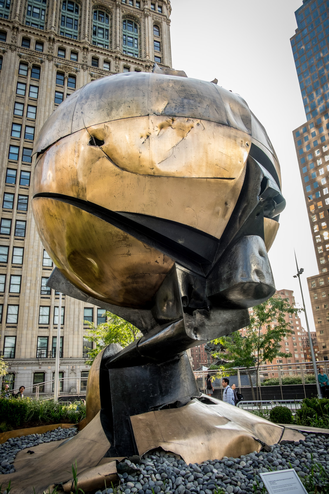 "The Sphere, 9/11 Memorial , World Trade Centre, New York." stock image