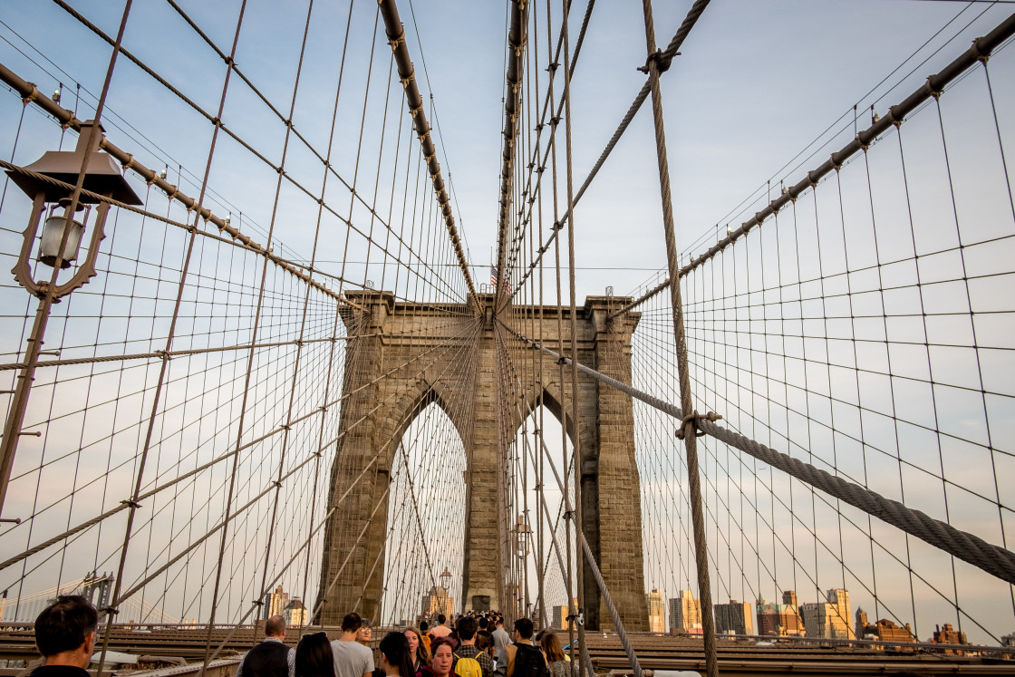 "Brooklyn Bridge, New York." stock image