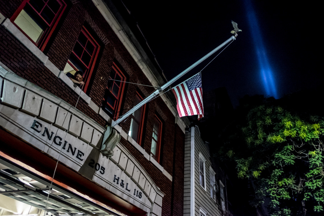 "Tribute in Light, Manhattan. 3" stock image