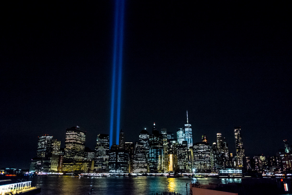 "Tribute in Light, Manhattan.4" stock image