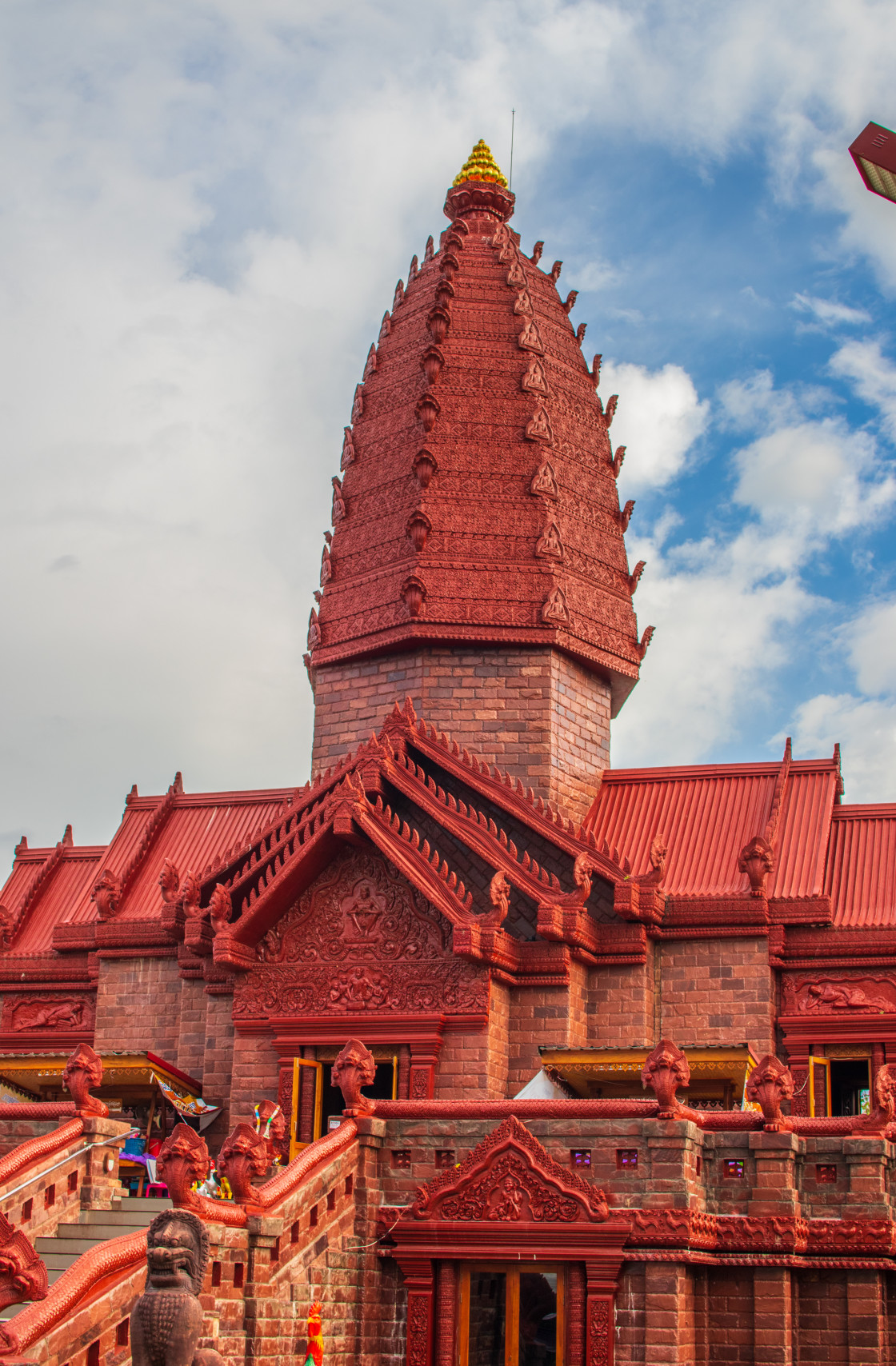 "Wat Phrai Phatthana in Phu Sing District Sisaket Thailand near the border to Cambodia" stock image