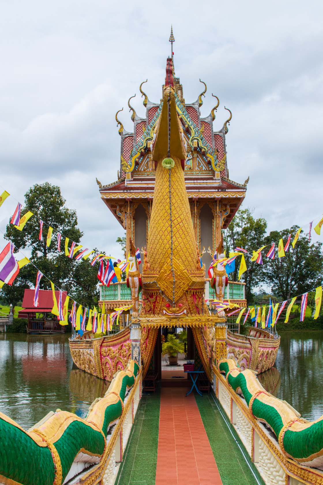 "Thai Temple Wat Phra That Suphannahong in Sisaket Thailand Asia" stock image