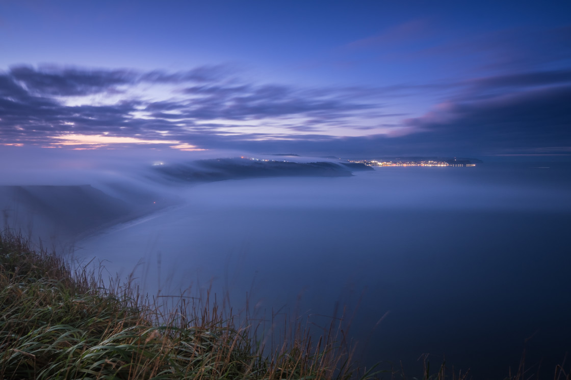 "John Carpenter's 'The Fog' at Cayton Bay" stock image