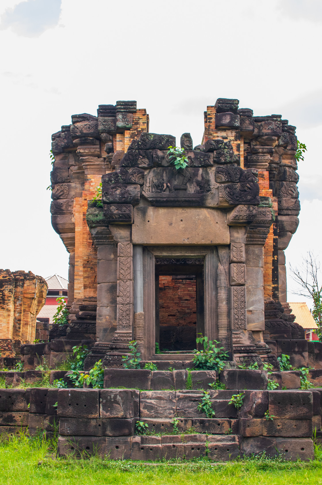 "Thai Temple Prasat Kamphaeng Yai in Sisaket somewhere in Isan Northeast Thailand Asia" stock image