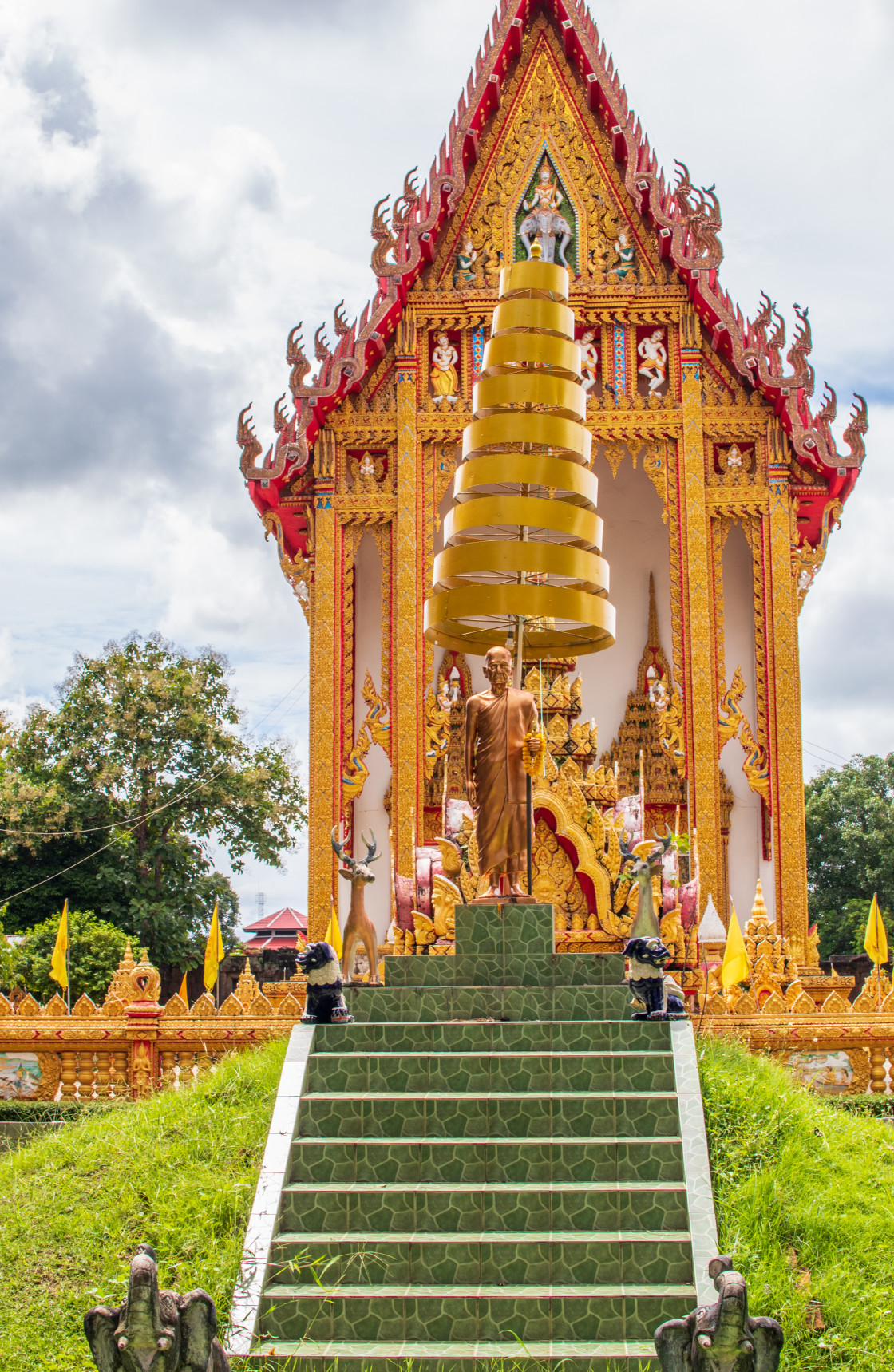 "Thai Temple Prasat Kamphaeng Yai in Sisaket somewhere in Isan Northeast Thailand Asia" stock image