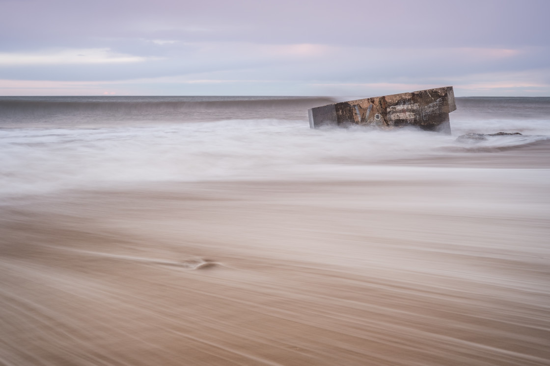 "Pink golden hour at the pillbox" stock image