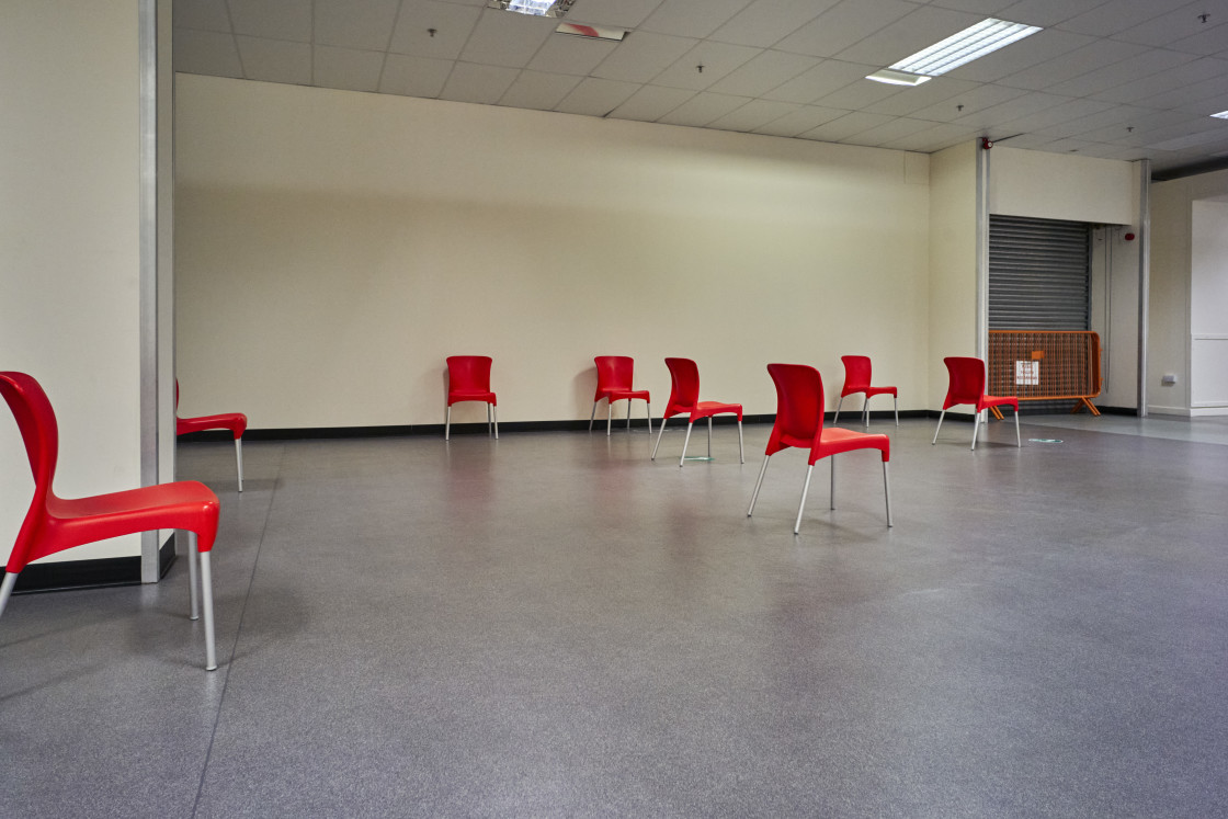 "Empty waiting room" stock image