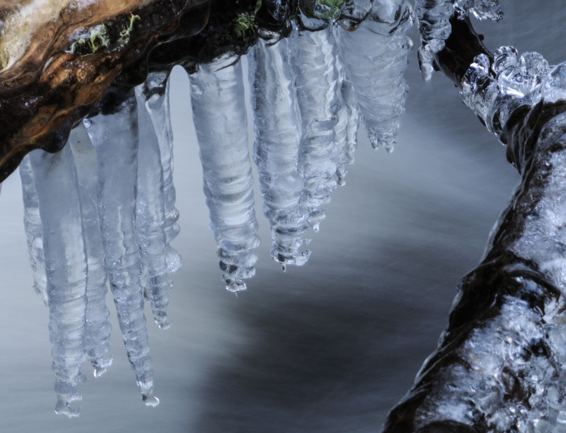 "Icicles, Fairy Glen, Black Isle" stock image