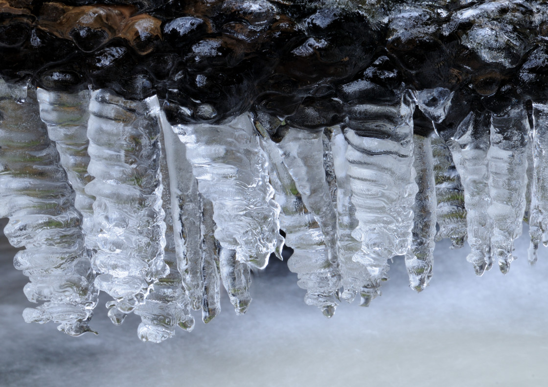 "Corkscrew Icicles" stock image