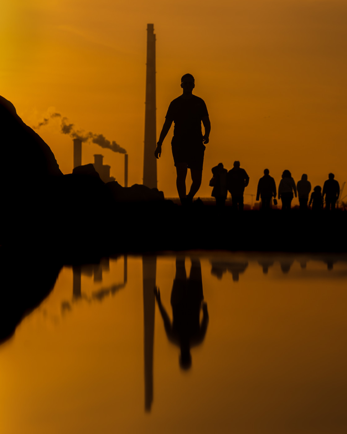 "Poolbeg Reflections" stock image