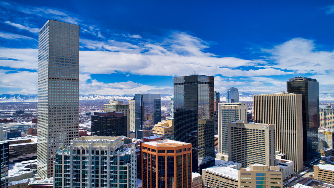 "Blue Skies in Denver" stock image