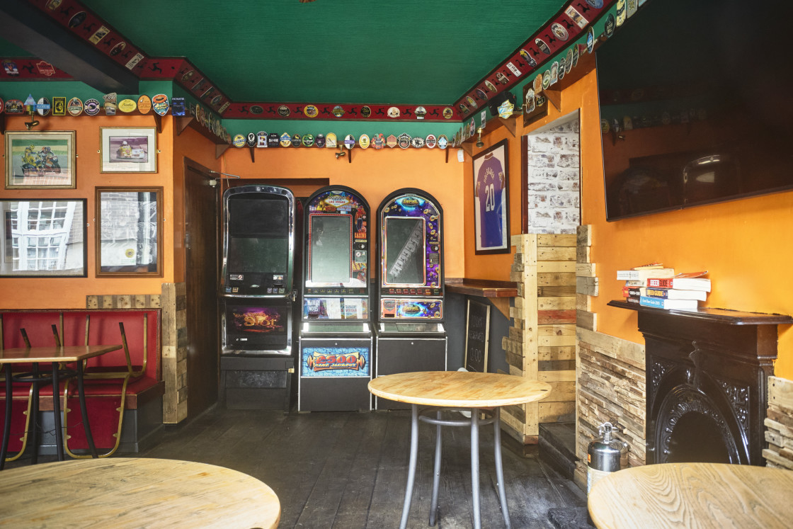 "Interior of the Rovers Return pub" stock image