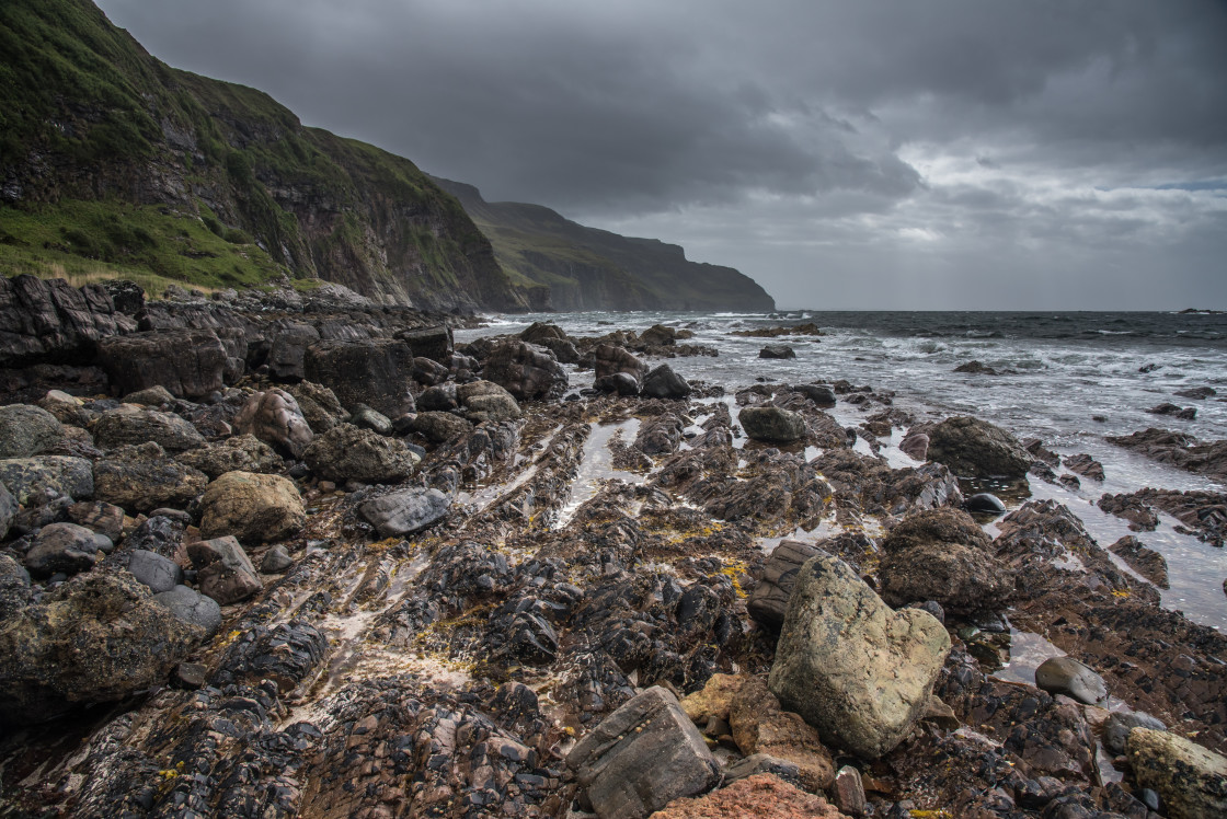 "Mackinnons cave and beach, Isle of Mull" stock image