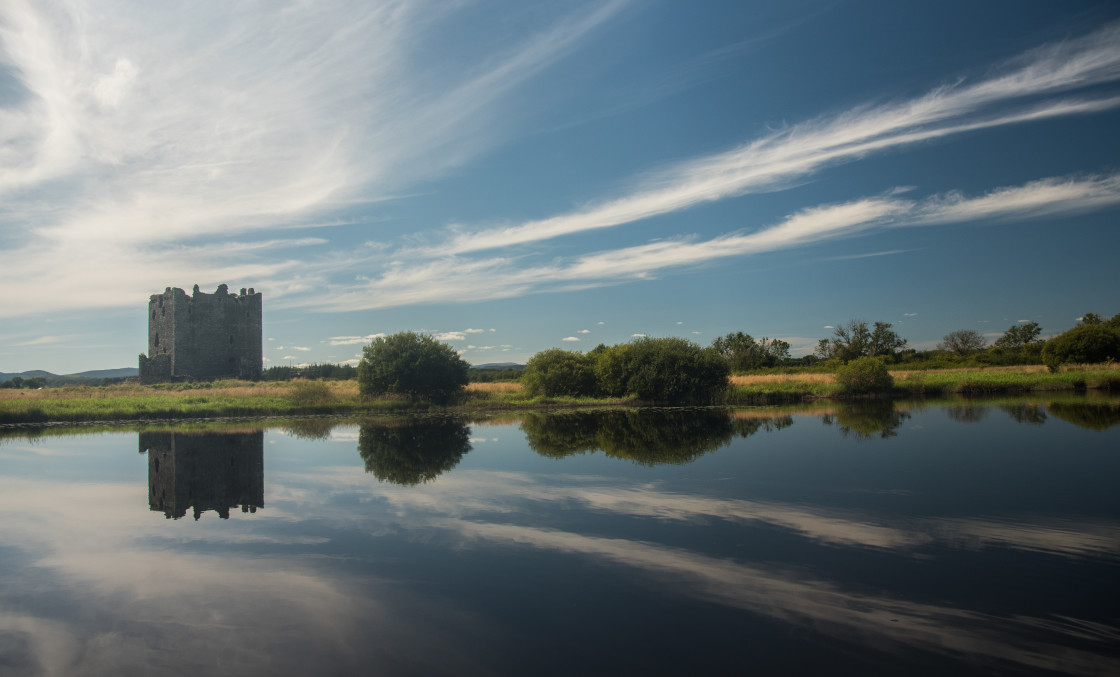 "Threave Castle Reflections" stock image