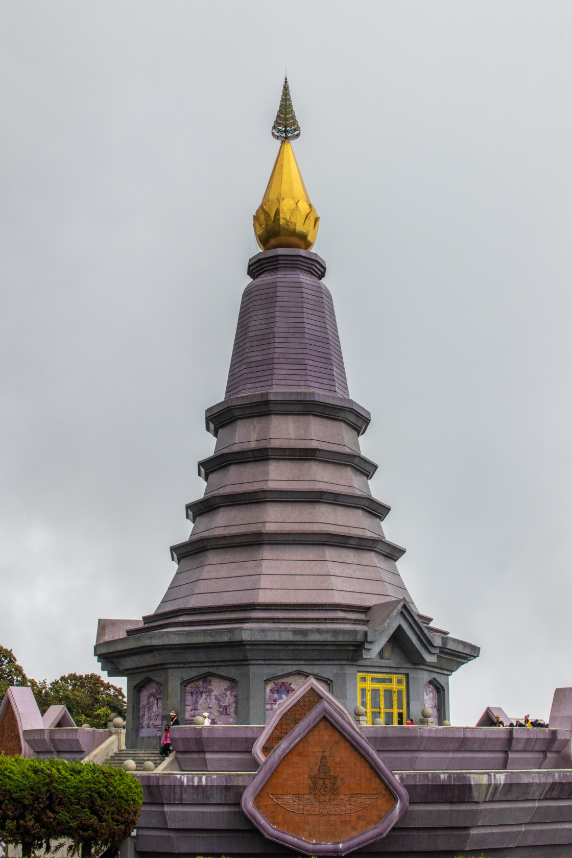 "Phra Maha Dhatu Naphamethinidon and Naphaphonphumisiri Pagoda at Doi Inthanon Thailand Asia" stock image