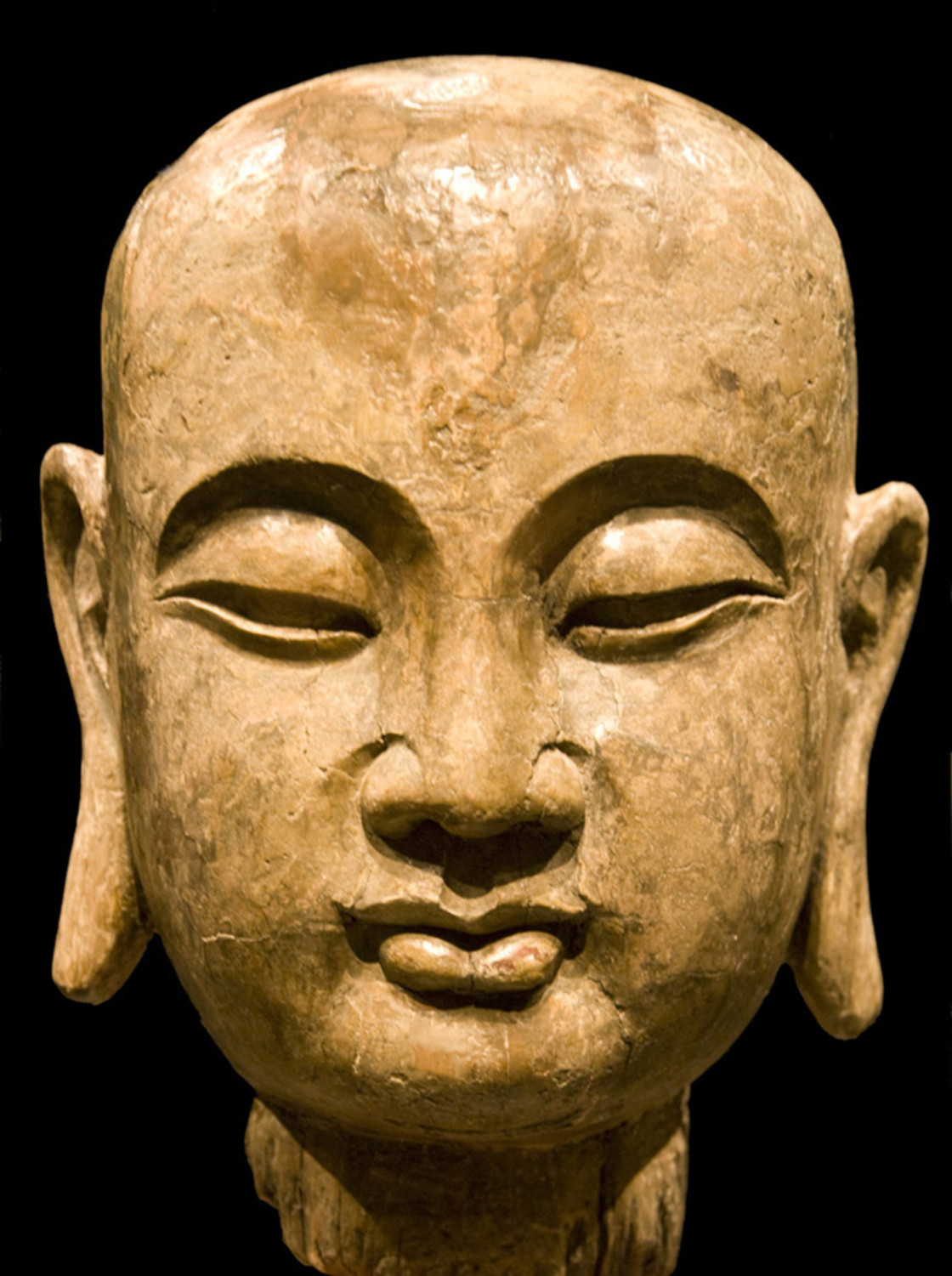 "Head of Buddha, MET, NY" stock image