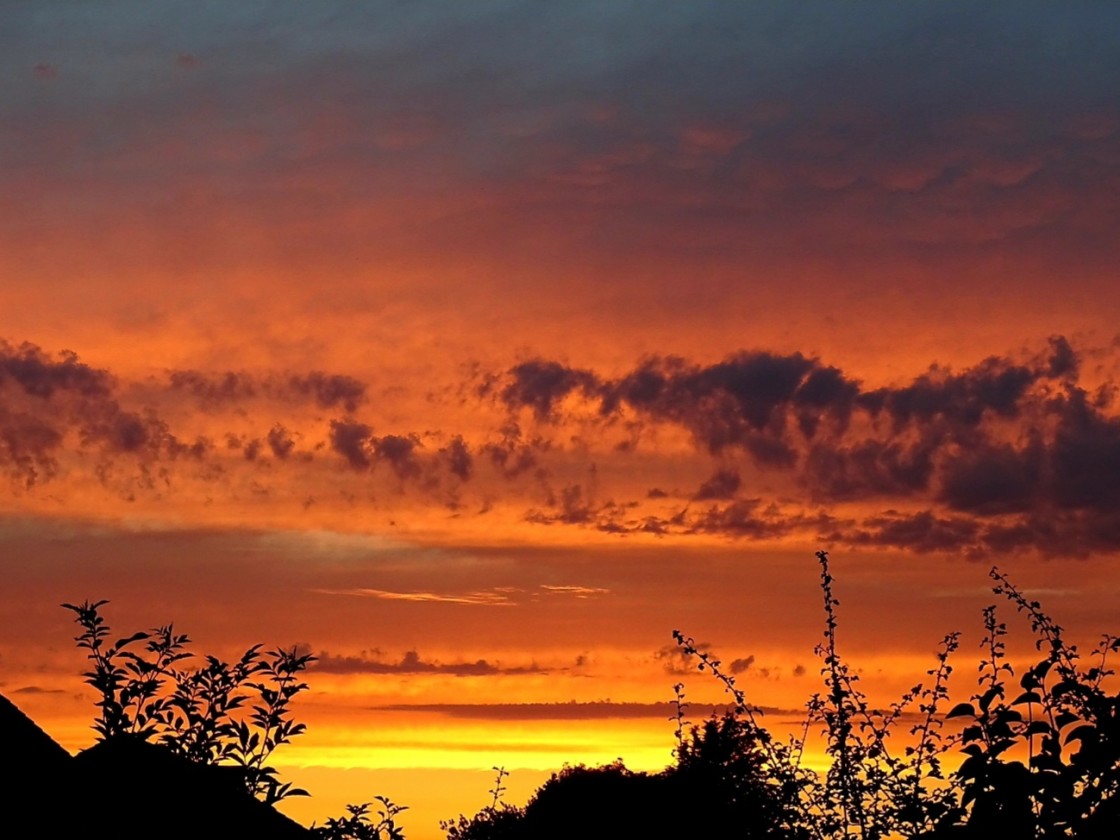 "Fire in the sky" stock image