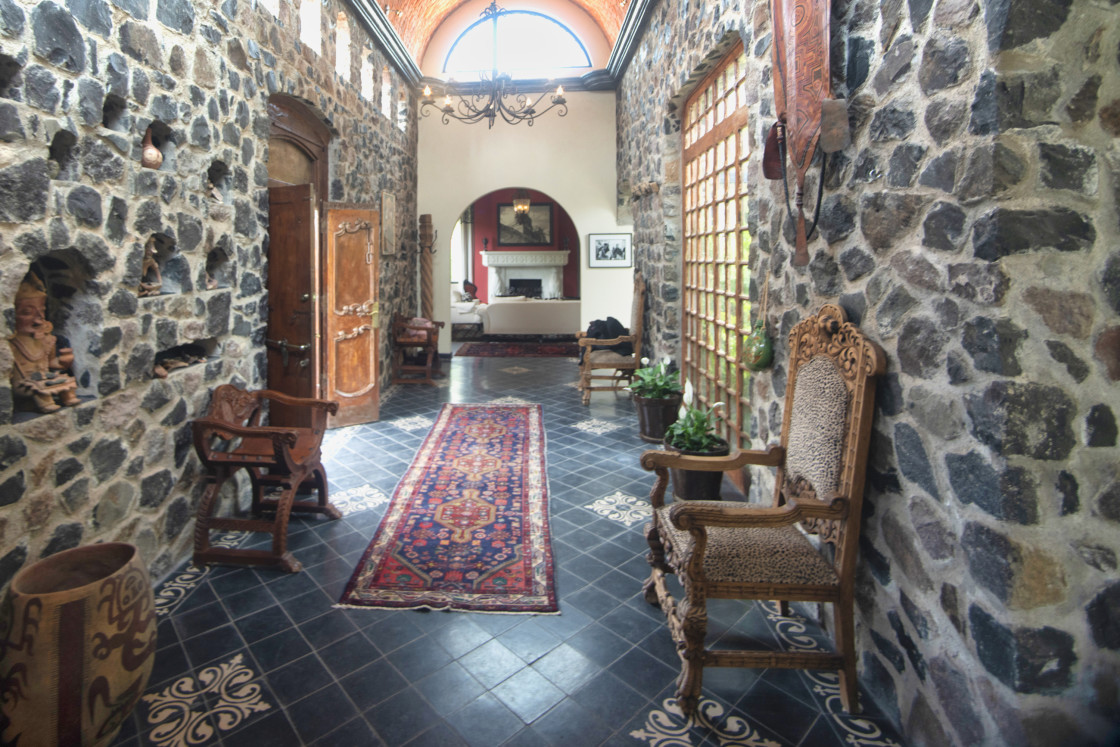 "Hallway, Southerby House, SMA." stock image