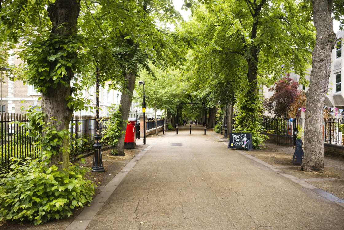 "Pedestrianised New Walk in Leicester" stock image