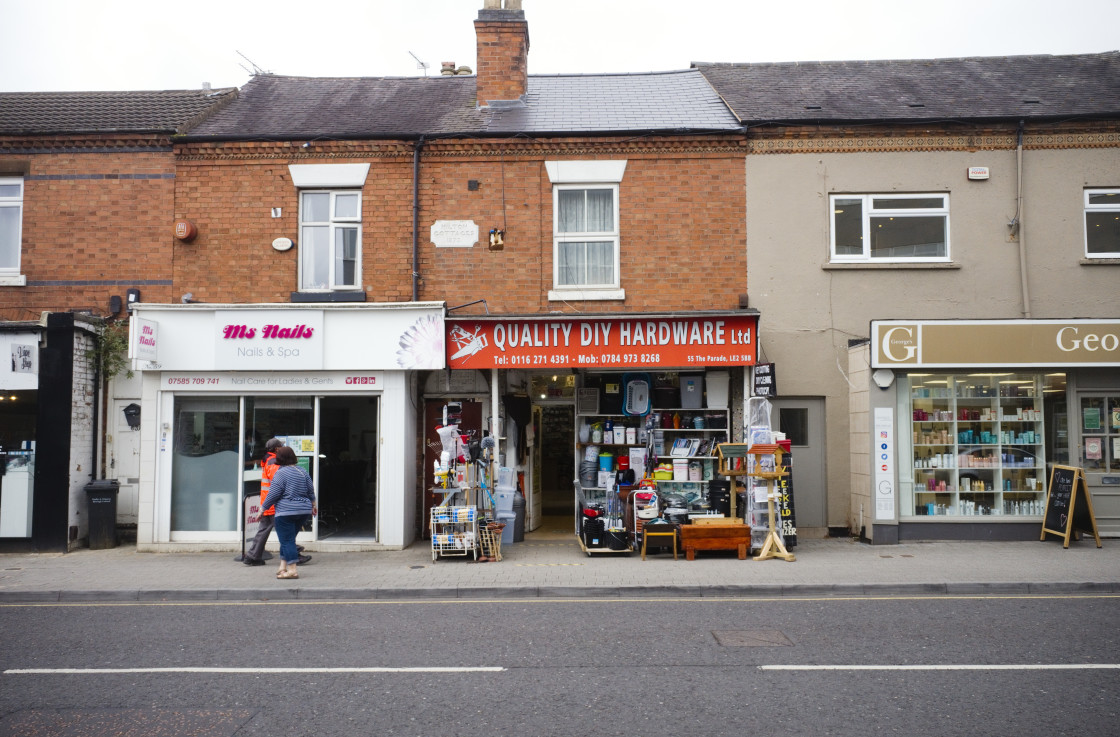 "DIY and hardware ironmongers shop" stock image