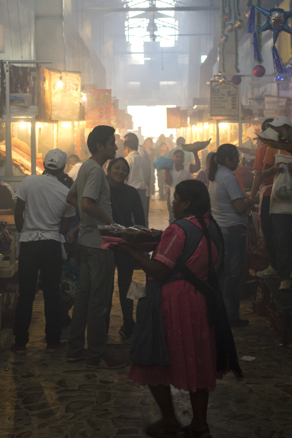 "Food Market, Oaxaca, Mexico" stock image