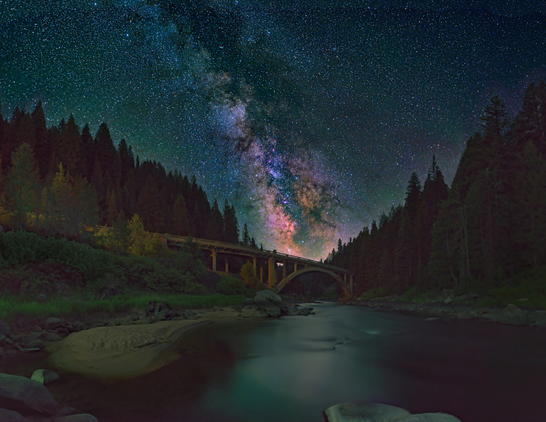 "Rainbow Bridge milkyway" stock image