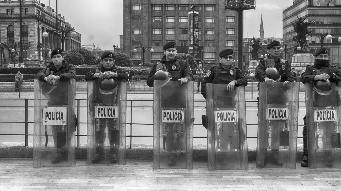 "Police, Mexico City" stock image