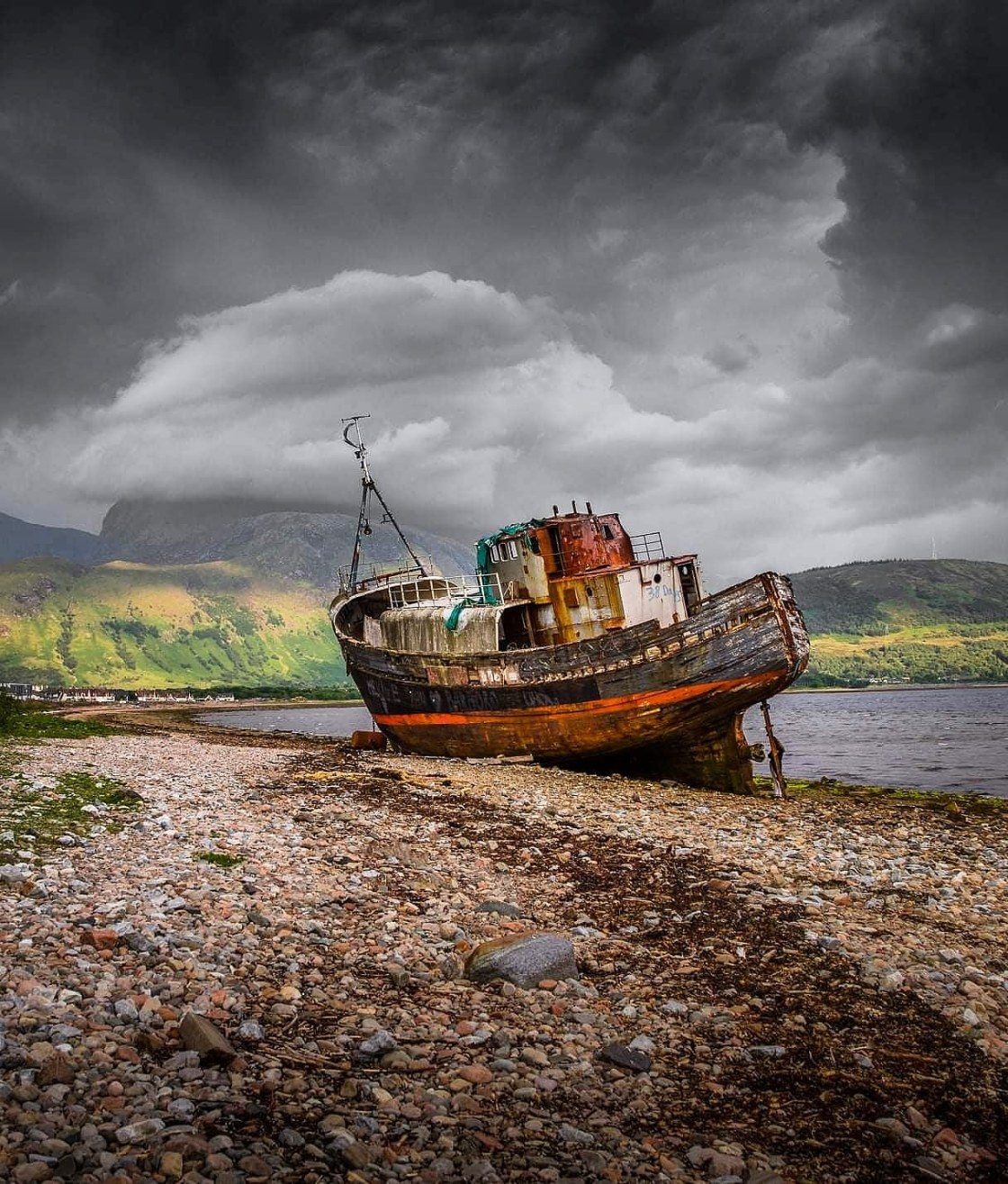 ""Corpach Shipwreck"" stock image