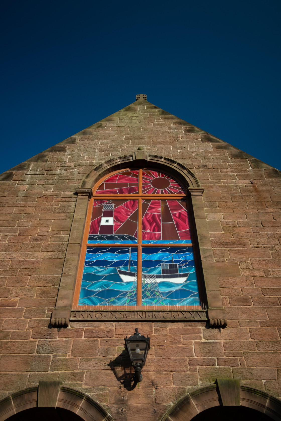 "Stained glass seascape" stock image