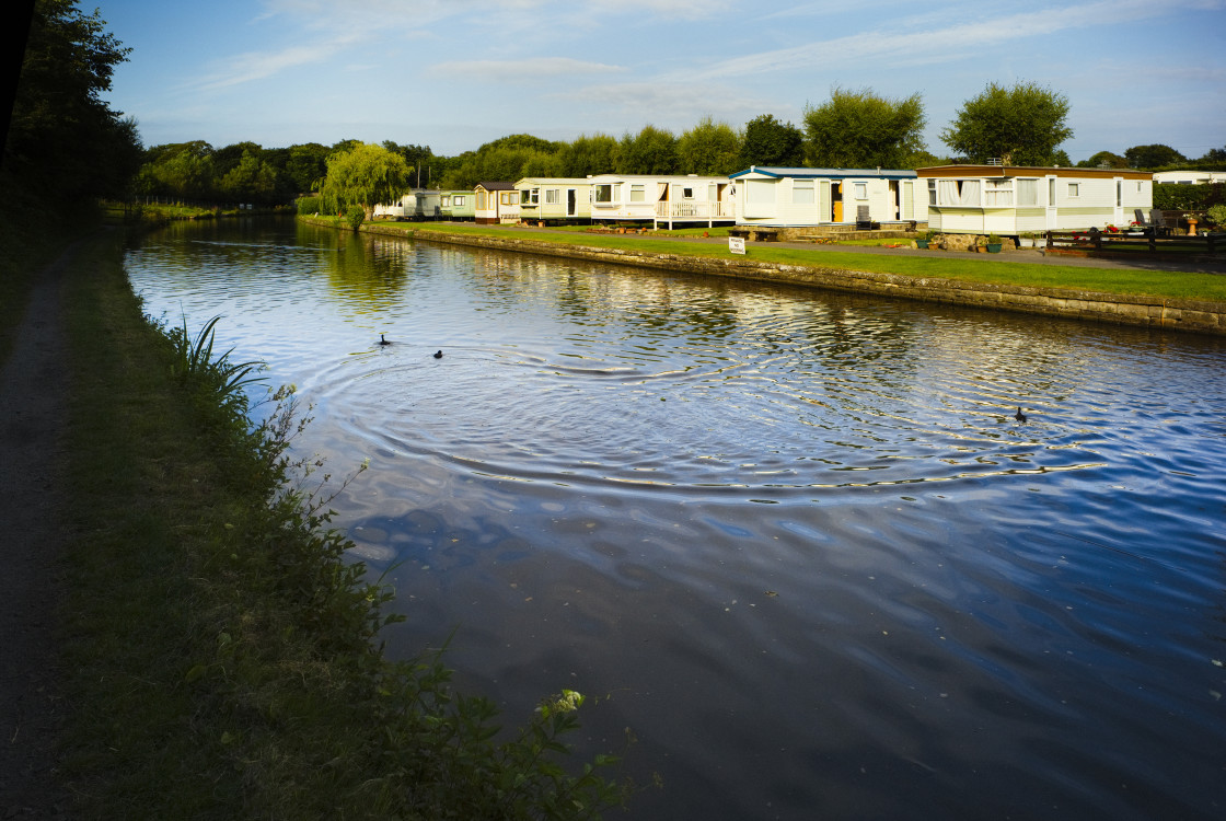 "Mobile homes by Leeds & Liverpool" stock image