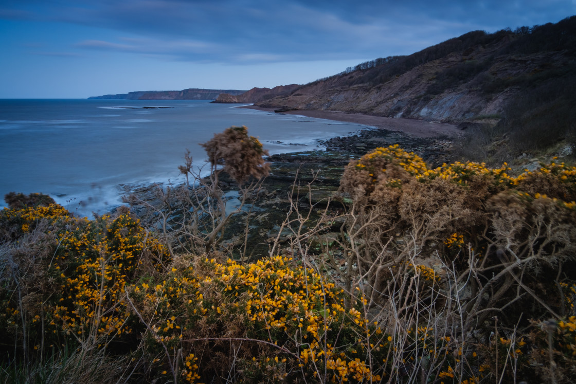 "A brooding dusk over Cornelian Bay" stock image