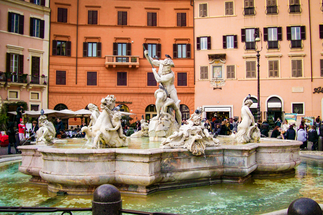 "Piazza Navona Fountain #2" stock image