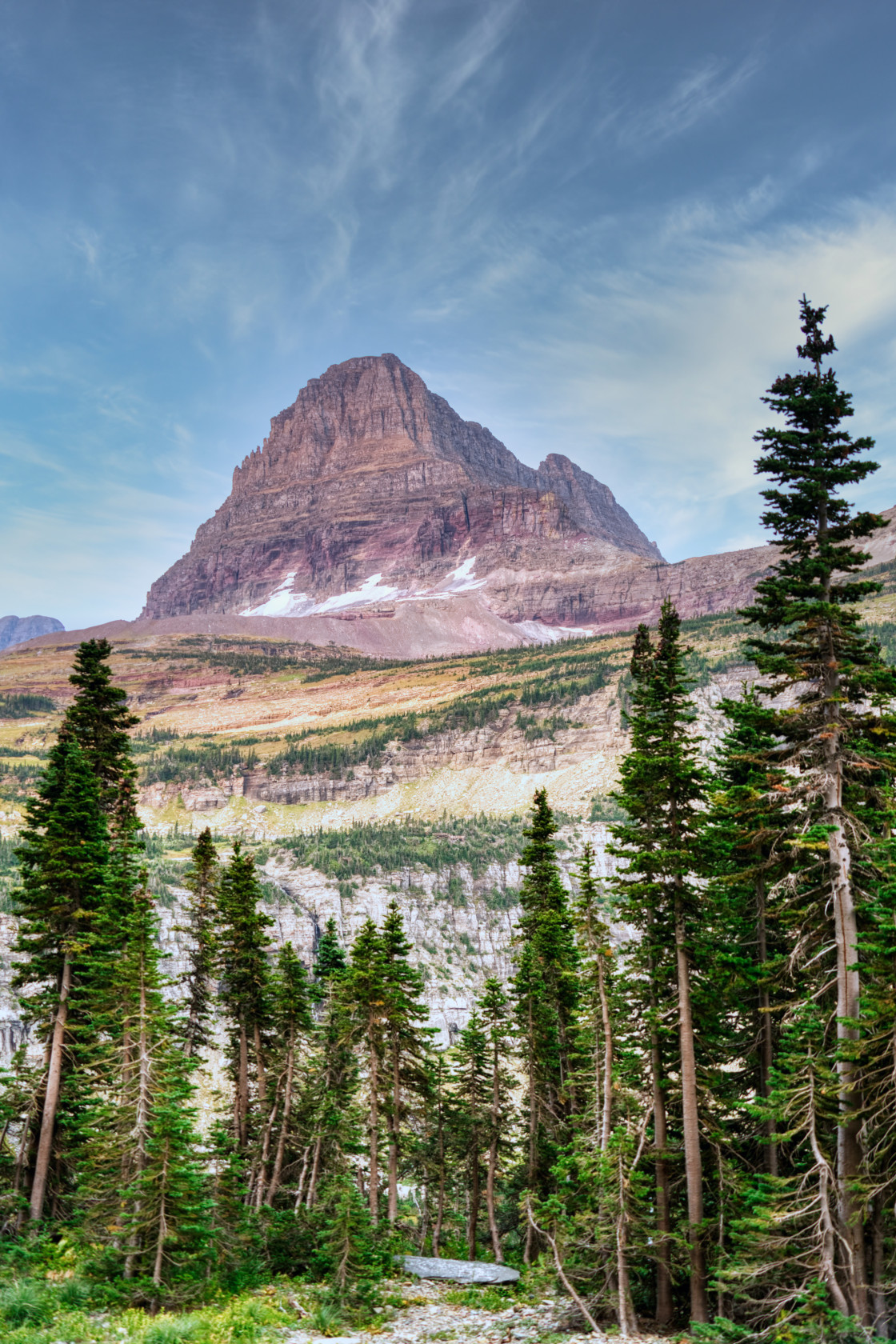 "Glacier National Park Mountain" stock image