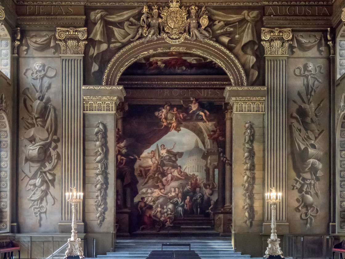 "The Painted Hall ~ III, Greenwich, London" stock image