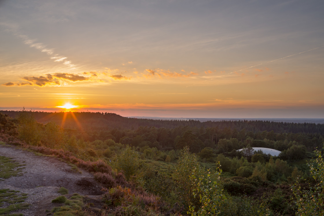 "Caesar's Camp Sunset" stock image