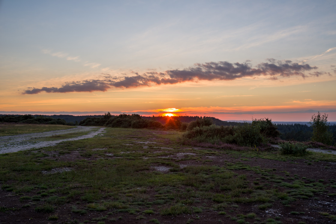 "Caesar's Camp Sunset" stock image