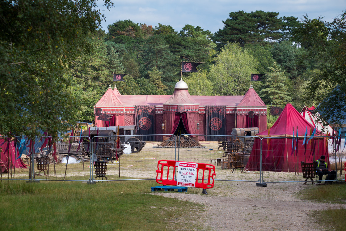 "GoT Film Set Construction" stock image