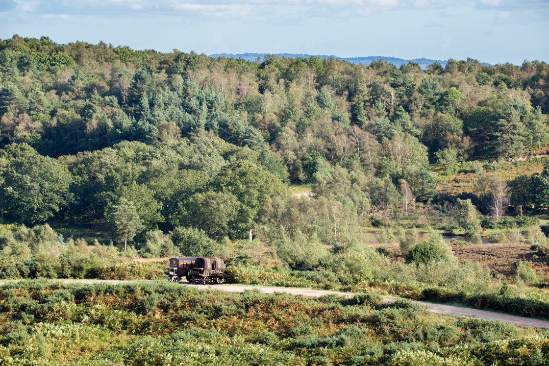 "Medieval Carriages in Landscape" stock image