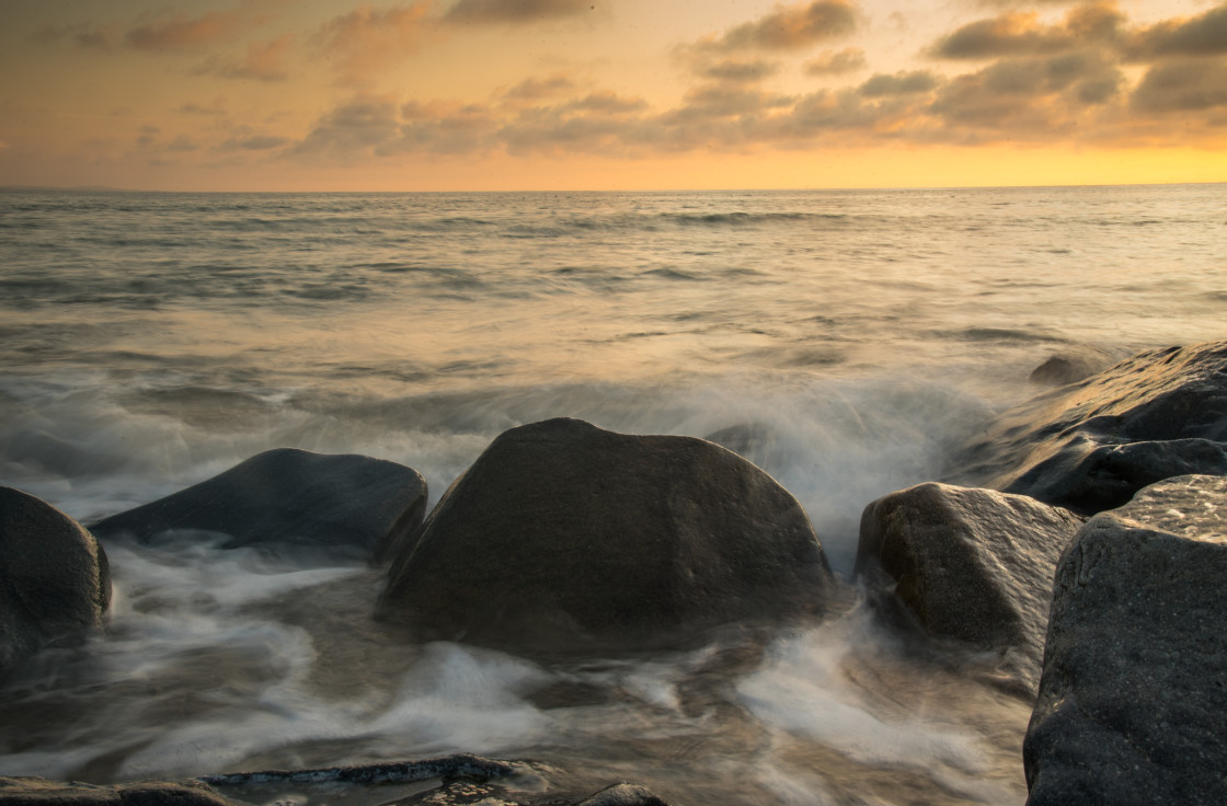 "Sunset across the sea" stock image