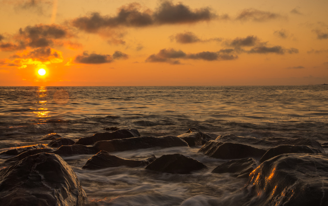 "Sunset North Wales" stock image