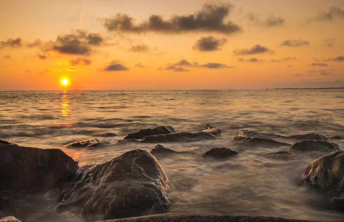 "Caernarfon Sunset" stock image