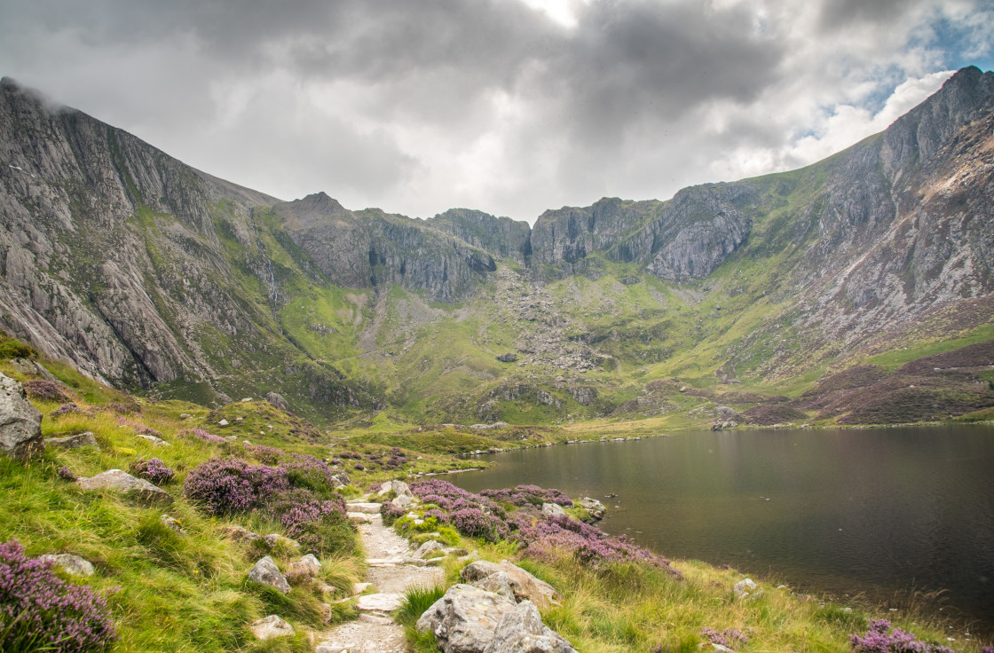 "Cwm Idwal, Snowdonia" stock image