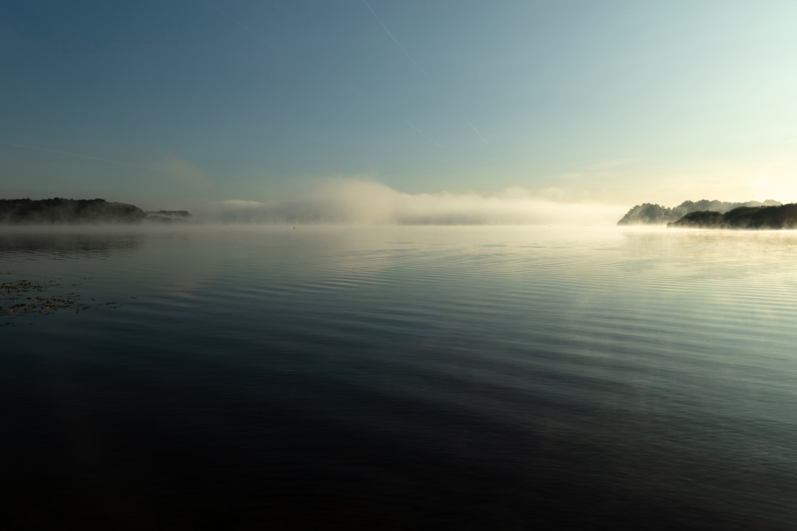 "EARLY MIST ON THE LAKE" by LYDIBERN.ART - £15.00 "EARLY MIST ON THE LAKE" stock image