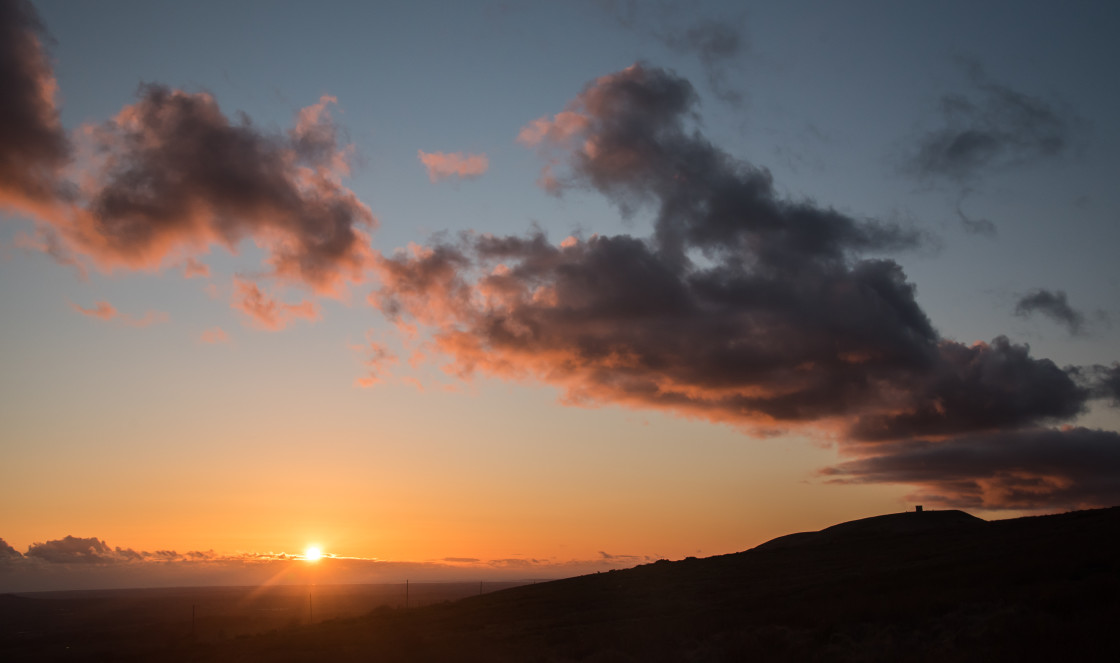 "Sunset at Rivington Pike" stock image