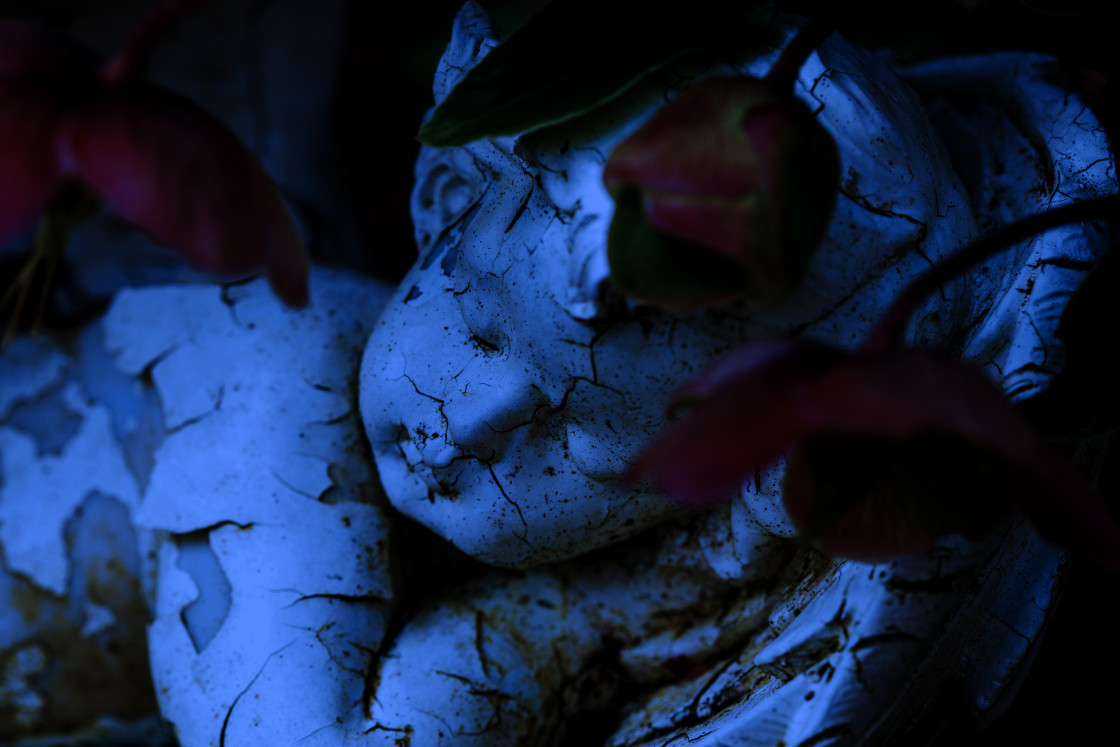 "SLEEPING ANGEL IN THE MOONLIGHT" by LYDIBERN.ART - £10.00 "SLEEPING ANGEL IN THE MOONLIGHT" stock image